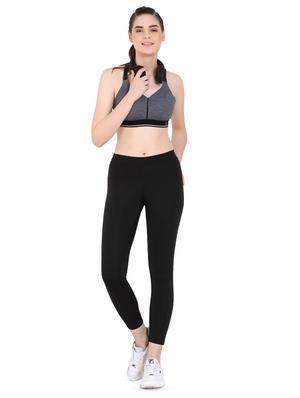 high rise solid track pant - 16691019 - Standard Image - 4
