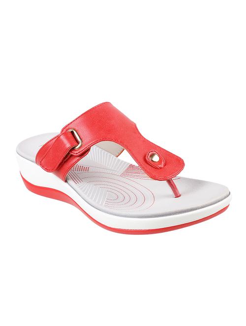 red slippers flip flops - 16691303 - Standard Image - 1