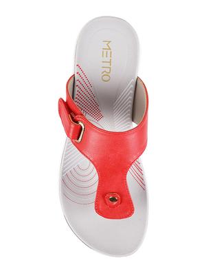 red slippers flip flops - 16691303 - Standard Image - 4