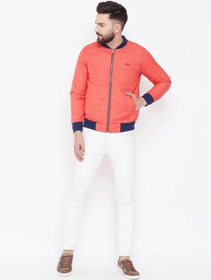orange solid reversible quilted jacket - 16691484 - Standard Image - 4