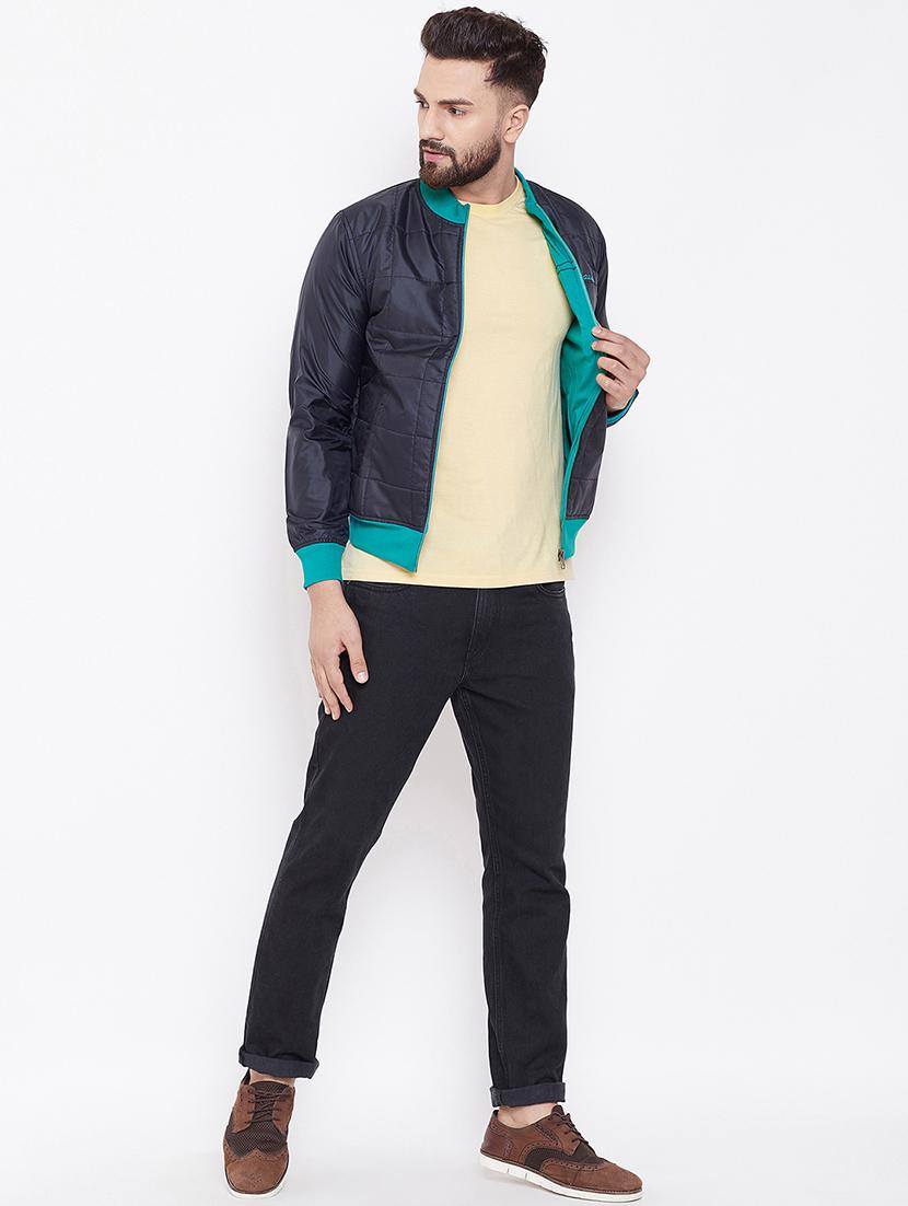 dark blue solid reversible quilted jacket - 16691486 - Zoom Image - 4