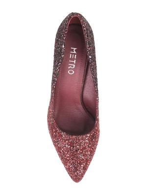 maroon slip on pumps - 16691581 - Standard Image - 4