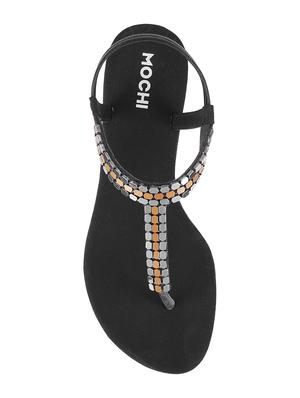 black back strap sandals - 16691860 - Standard Image - 4