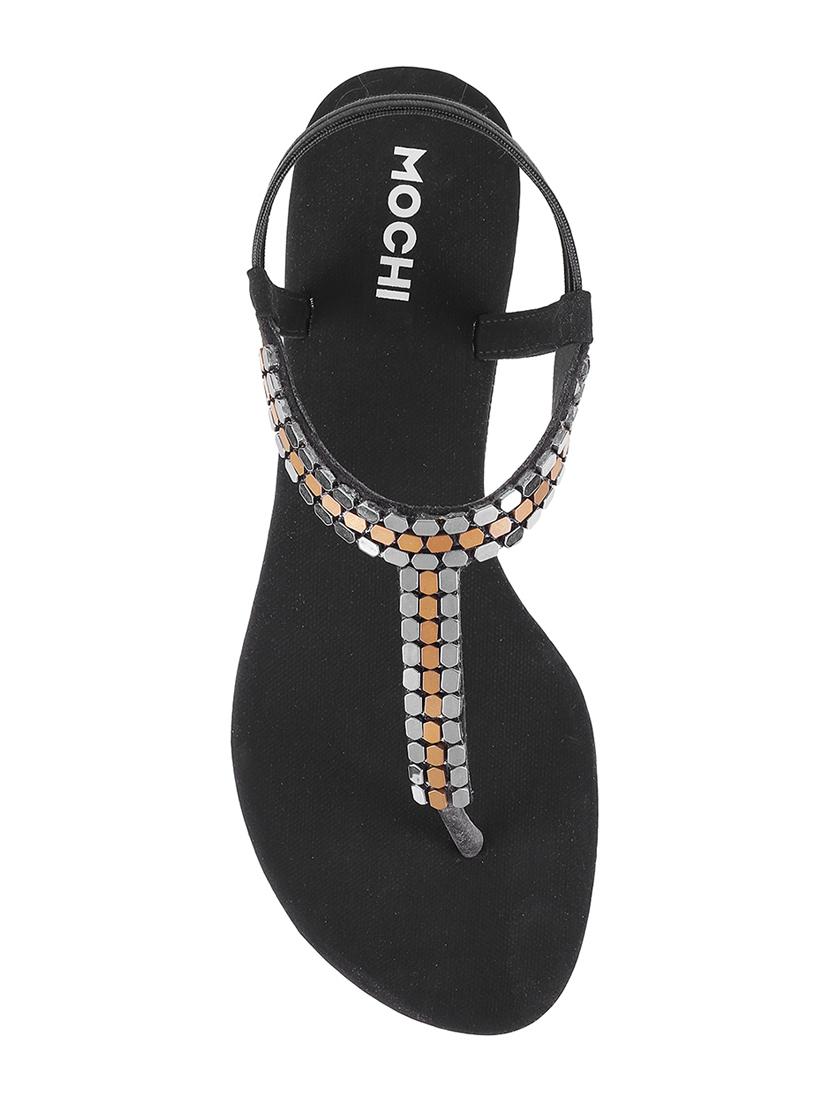 black back strap sandals - 16691860 - Zoom Image - 4