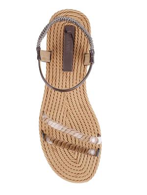 metallic back strap sandals - 16691912 - Standard Image - 4