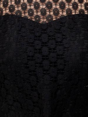 contrast detail round neck gown - 16693225 - Standard Image - 4
