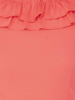 bell sleeved gathered hem fit & flare dress - 16693226 - Standard Image - 4