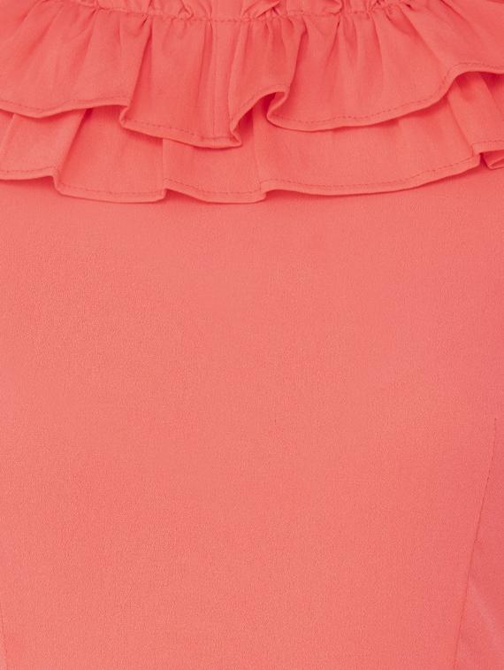 bell sleeved gathered hem fit & flare dress - 16693226 - Zoom Image - 4