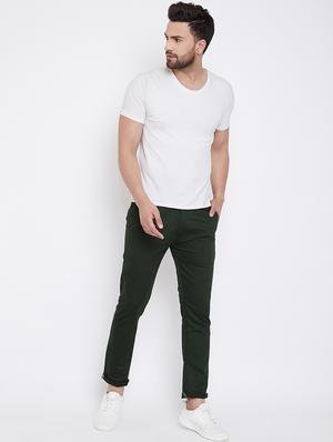 green solid chinos - 16693608 - Standard Image - 4