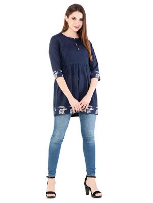 solid a-line kurti - 16693855 - Standard Image - 4