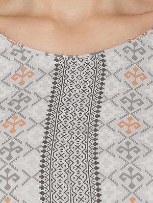 grey rayon highlow kurta - 16694411 - Standard Image - 4