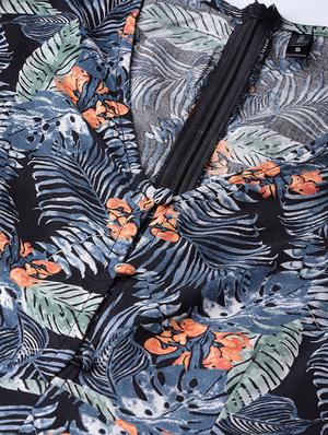 puff sleeved tropical jumpsuit - 16695289 - Standard Image - 4