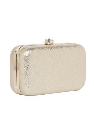 gold leatherette (pu) box clutch - 16695473 - Standard Image - 4