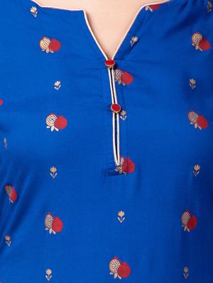 printed straight kurta - 16695479 - Standard Image - 4