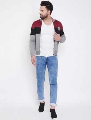 grey color block sweatshirt - 16695657 - Standard Image - 4