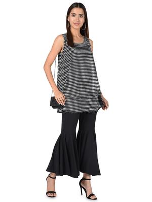houndstooth print layered a-line kurti - 16695717 - Standard Image - 4