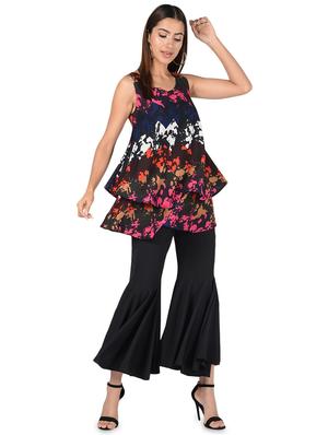 abstract print layered a-line kurti - 16695718 - Standard Image - 4