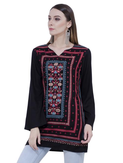 printed straight kurti - 16695736 - Standard Image - 1
