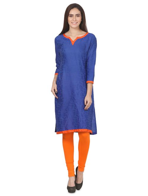 solid straight kurta - 16695738 - Standard Image - 1