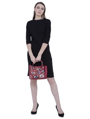 mock neck solid sheath dress - 16695747 - Standard Image - 4
