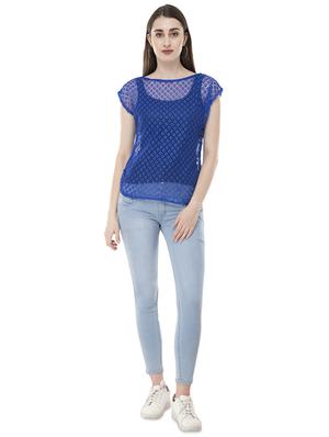 boat neck floral laced top - 16695800 - Standard Image - 4