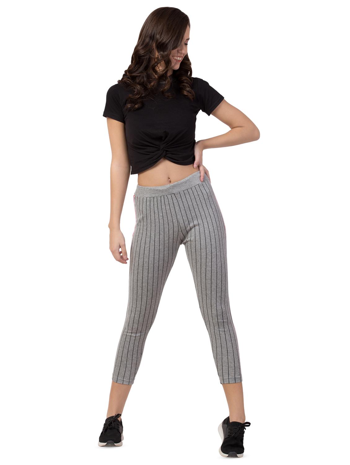 mid rise side tapping striped jegging - 16695947 - Zoom Image - 4