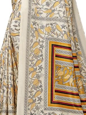 conversational printed saree with blouse - 16696206 - Standard Image - 4