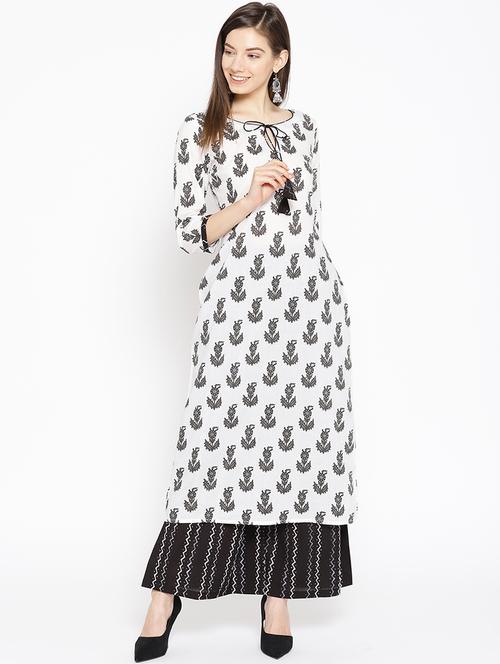 printed kurta palazzo set - 16696289 - Standard Image - 1