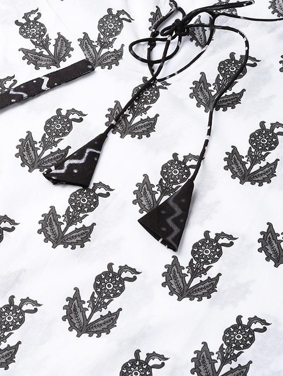 printed kurta palazzo set - 16696289 - Zoom Image - 4