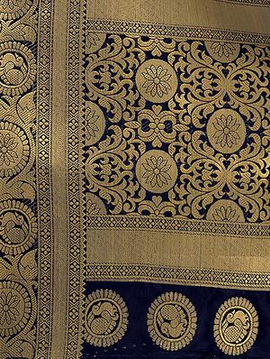 conversational kanjivaram saree with blouse - 16696672 - Standard Image - 4