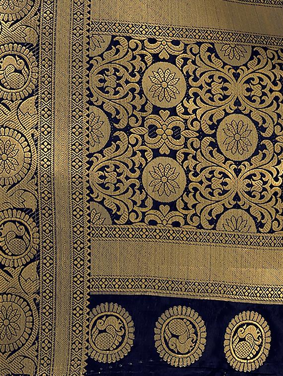conversational kanjivaram saree with blouse - 16696672 - Zoom Image - 4