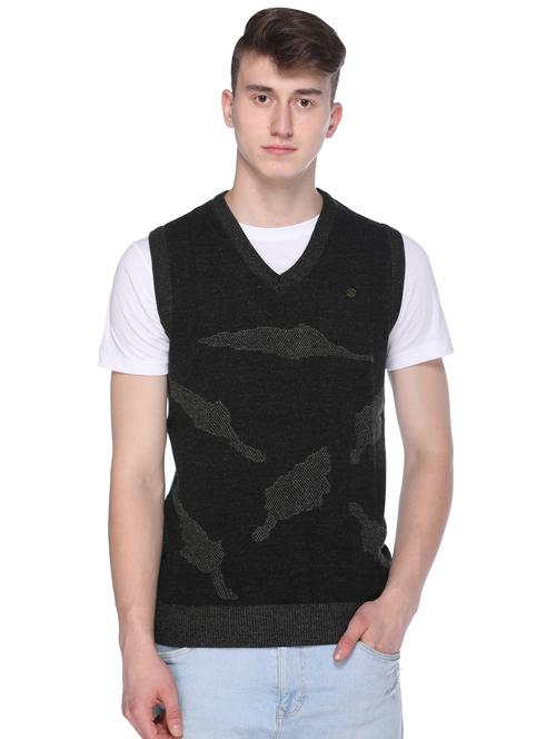 black acrylic printed pullover - 16696698 - Standard Image - 1
