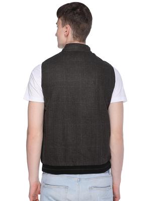 grey checkered reversible casual jacket - 16696714 - Standard Image - 4