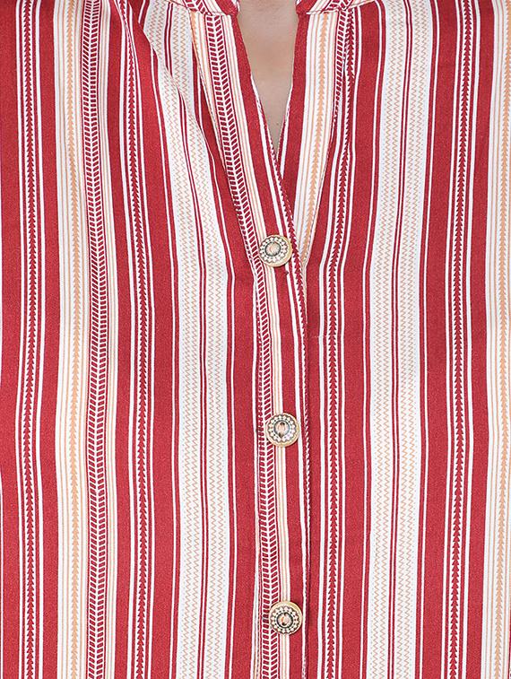 striped straight kurta - 16697419 - Zoom Image - 4