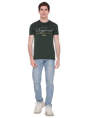 green typographic chest print t-shirt - 16698088 - Standard Image - 4