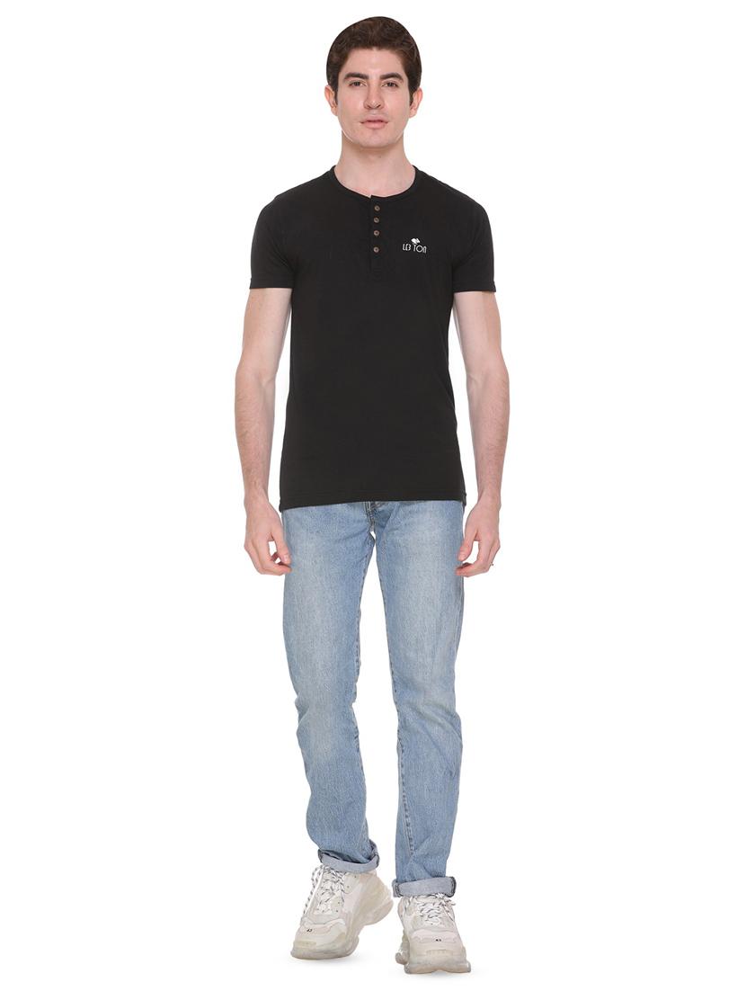 black solid t-shirt - 16698095 - Zoom Image - 4