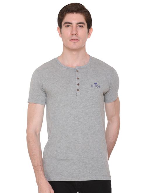 grey solid t-shirt - 16698097 - Standard Image - 1