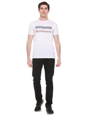 white chest print t-shirt - 16698105 - Standard Image - 4