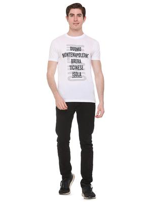 white typographic chest print t-shirt - 16698113 - Standard Image - 4