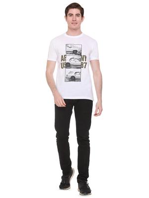 white chest print t-shirt - 16698123 - Standard Image - 4
