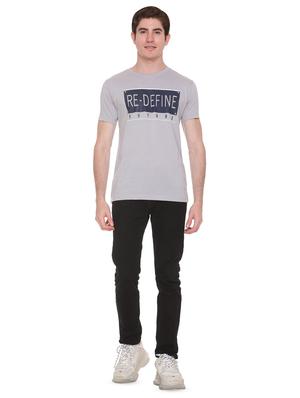 grey typographic chest print t-shirt - 16698130 - Standard Image - 4