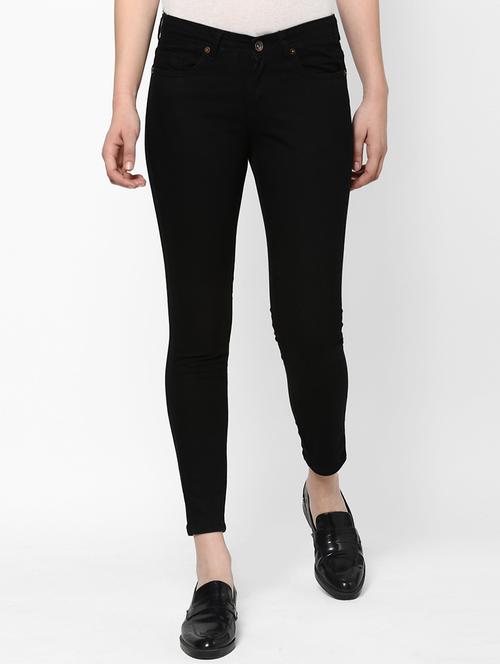 high rise solid jeans - 16698235 - Standard Image - 1