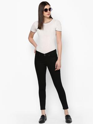 high rise solid jeans - 16698235 - Standard Image - 4