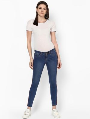 side taped stone washed jeans - 16698238 - Standard Image - 4