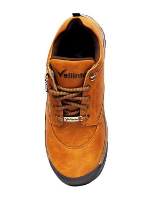 tan leatherette low ankle boots - 16698309 - Standard Image - 4