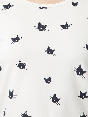 round neck quirky print tee - 16698535 - Standard Image - 4