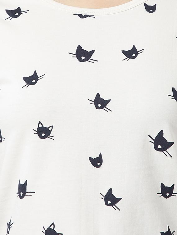 round neck quirky print tee - 16698535 - Zoom Image - 4
