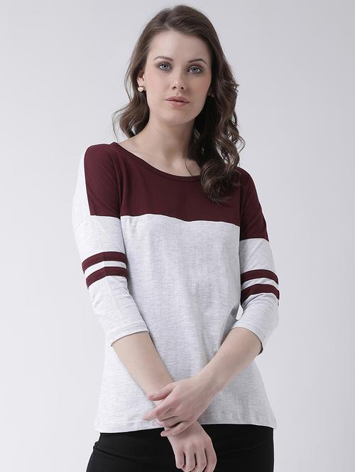 crew neck color block tee - 16698549 - Standard Image - 1