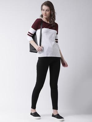 crew neck color block tee - 16698549 - Standard Image - 4