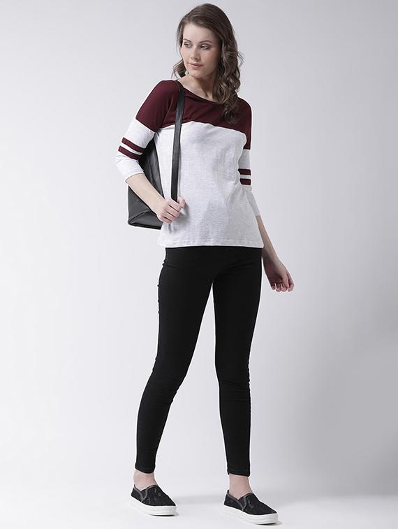 crew neck color block tee - 16698549 - Zoom Image - 4